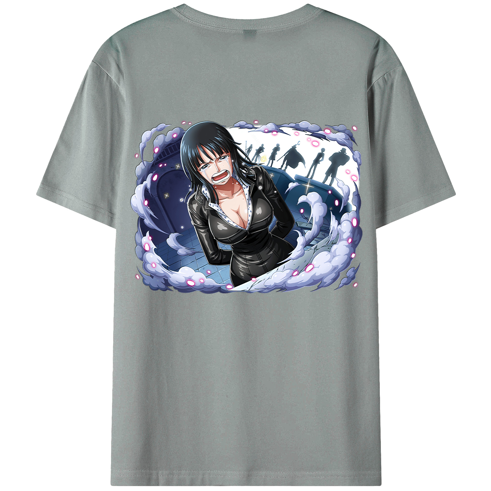 ワンピース ニコ・ロビン ONE PIECE Nico Robin 綿100％ メンズ半袖Tシャツ（バックプリント） 通気性